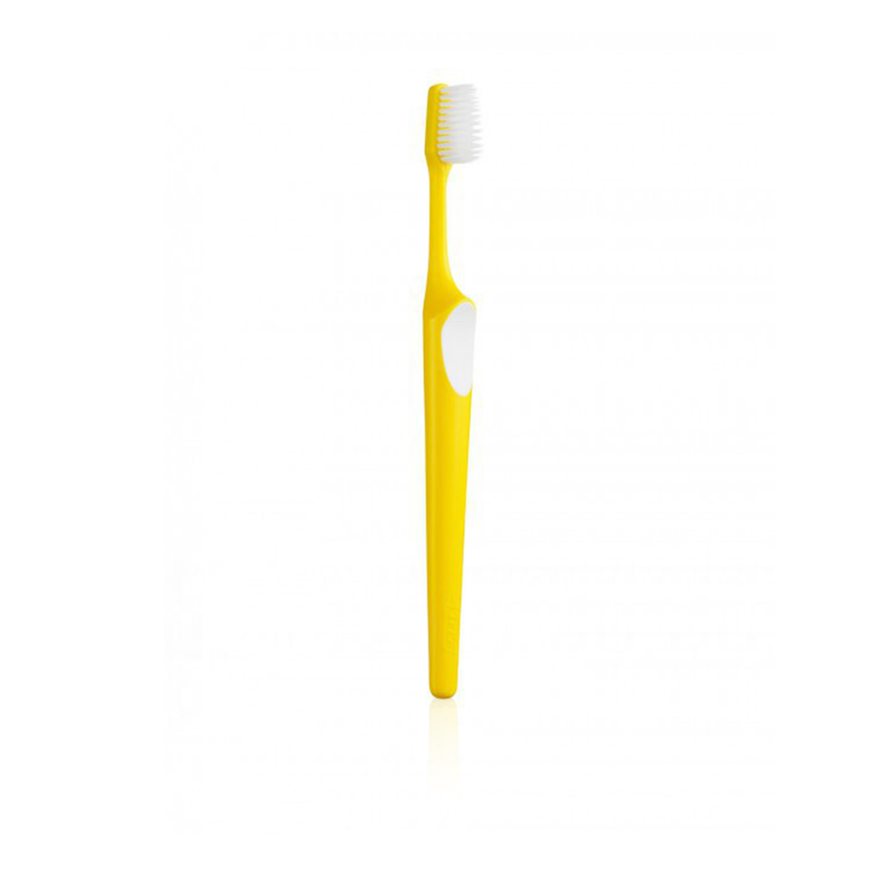 Nova Soft White Bristle Toothbrush - Yellow & White