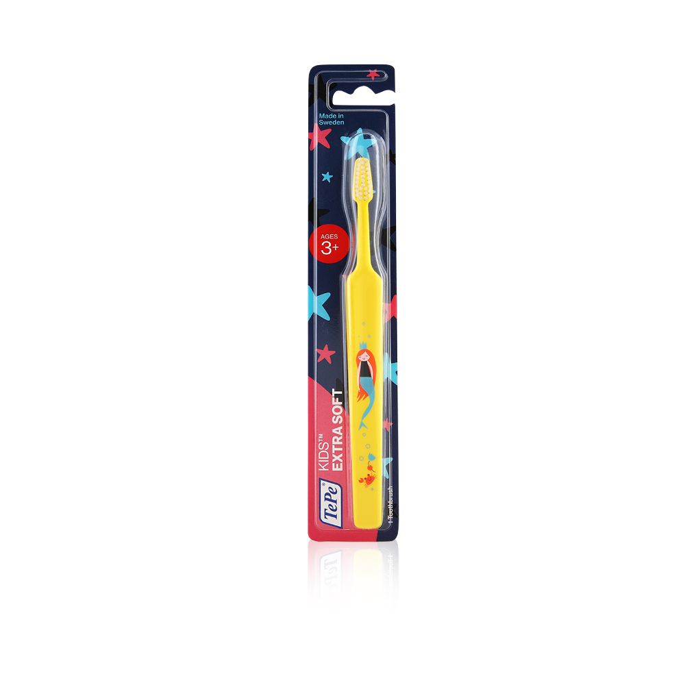 Kids Extra Soft Bristle Toothbrush For 3+ Years Old - Yellow