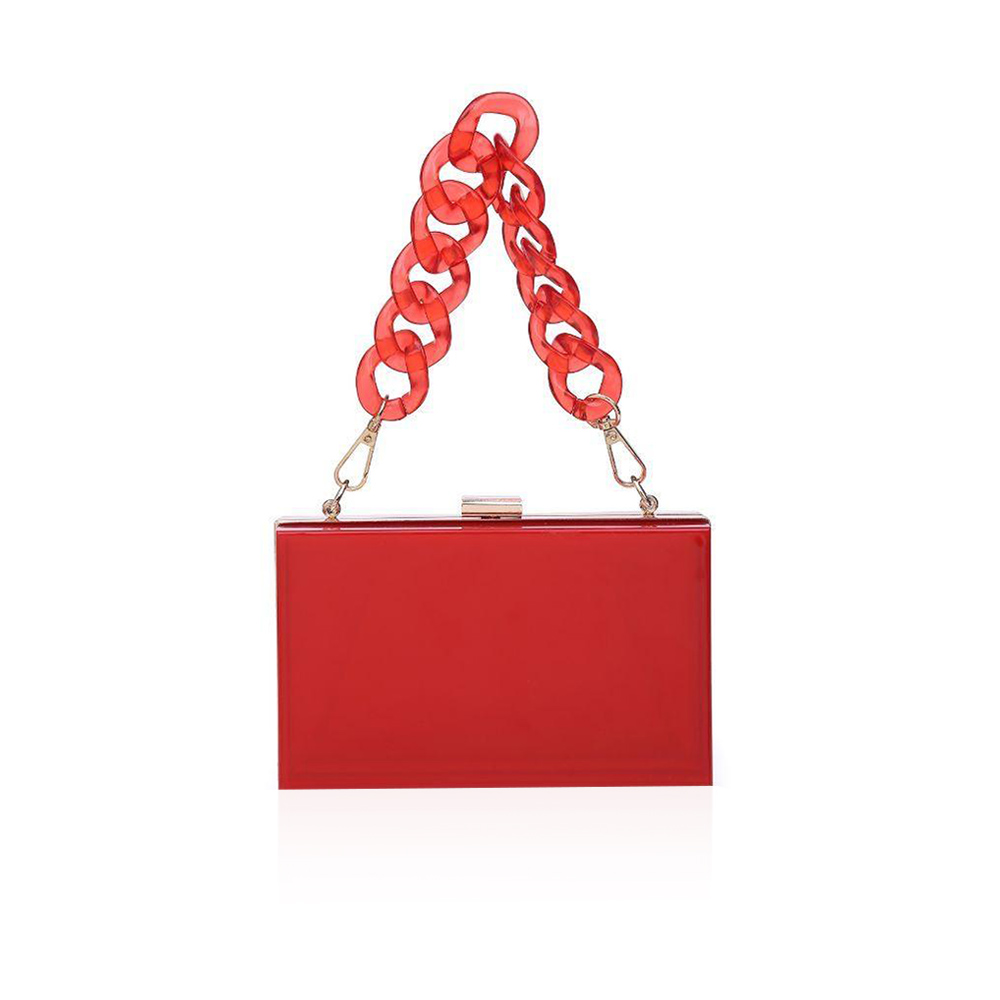 Acrylic Crossbody Bag - Red