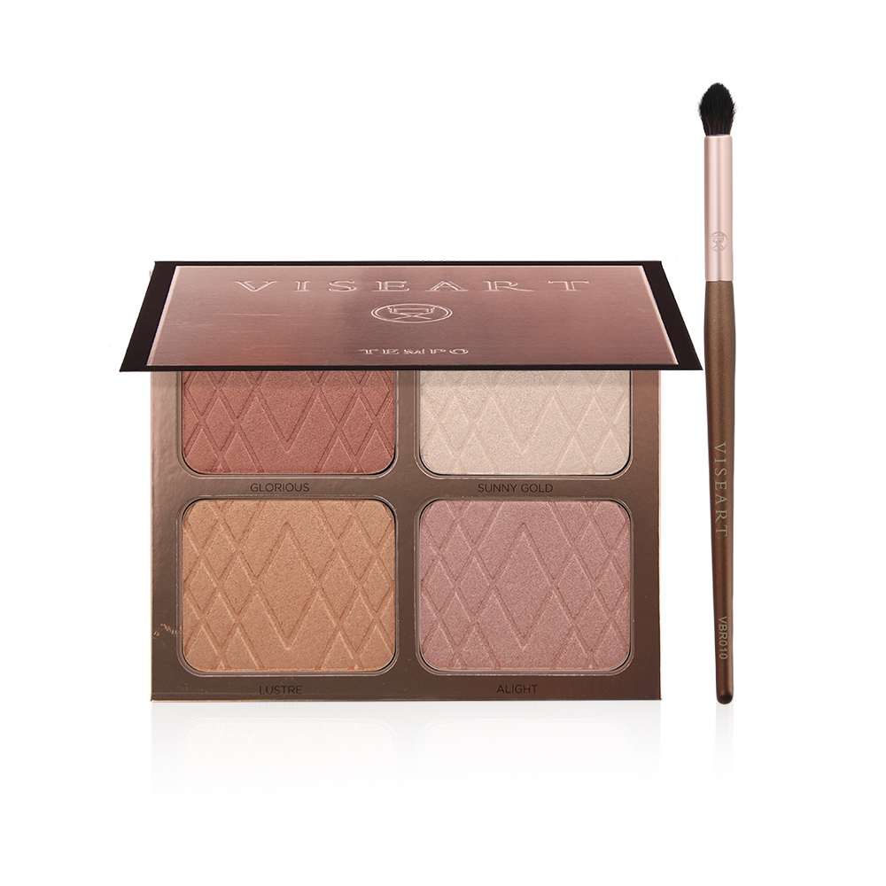 Tempo Highlighter Palette Plus Firm Blending Brush