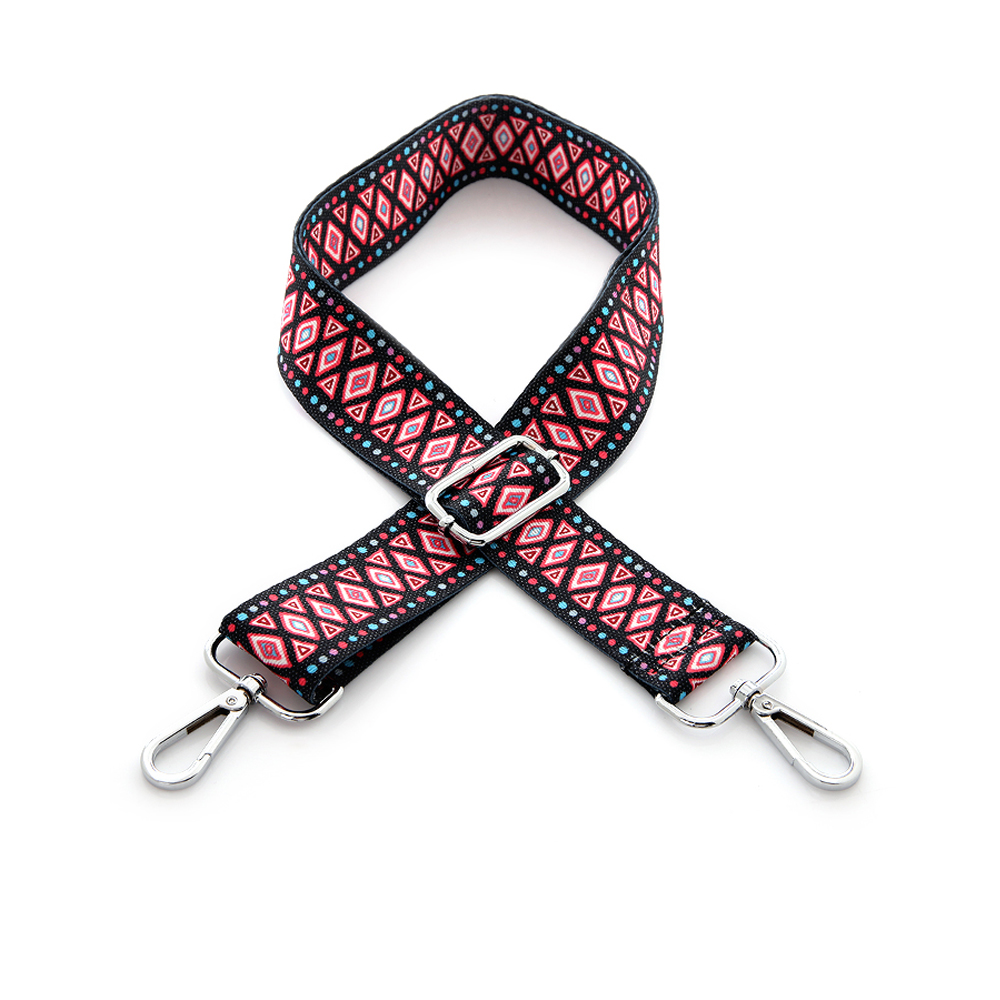 Stylish Adjustable Bag Strap - Pink With Silver Buckle Small