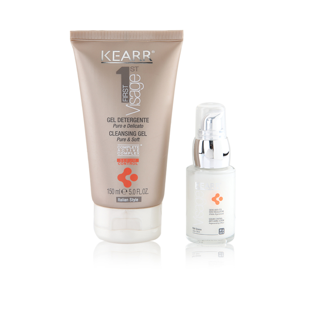 Anti-aging Serum Regenerating Effect With Cleansing Gel Pure And Soft Skin Care Set