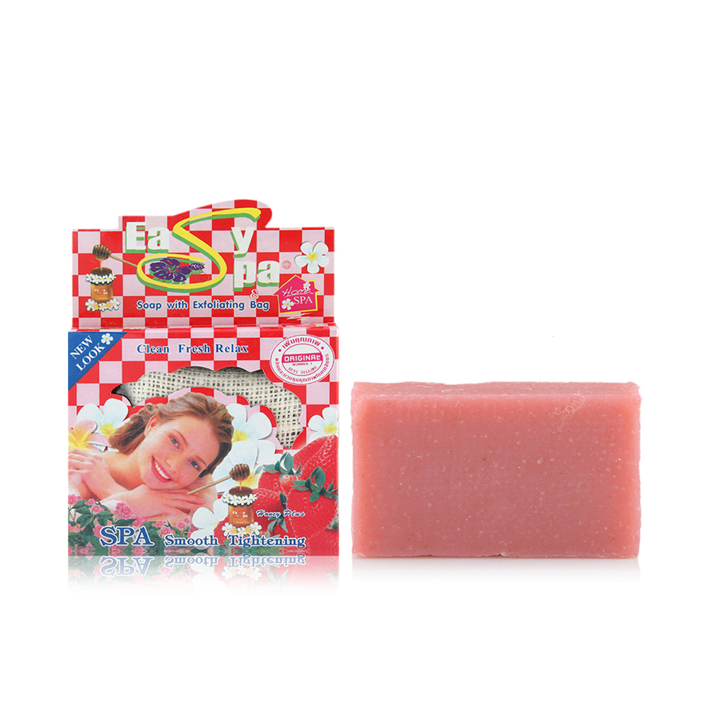 Soap With Exfoliating Bag - Honey With Strawberry