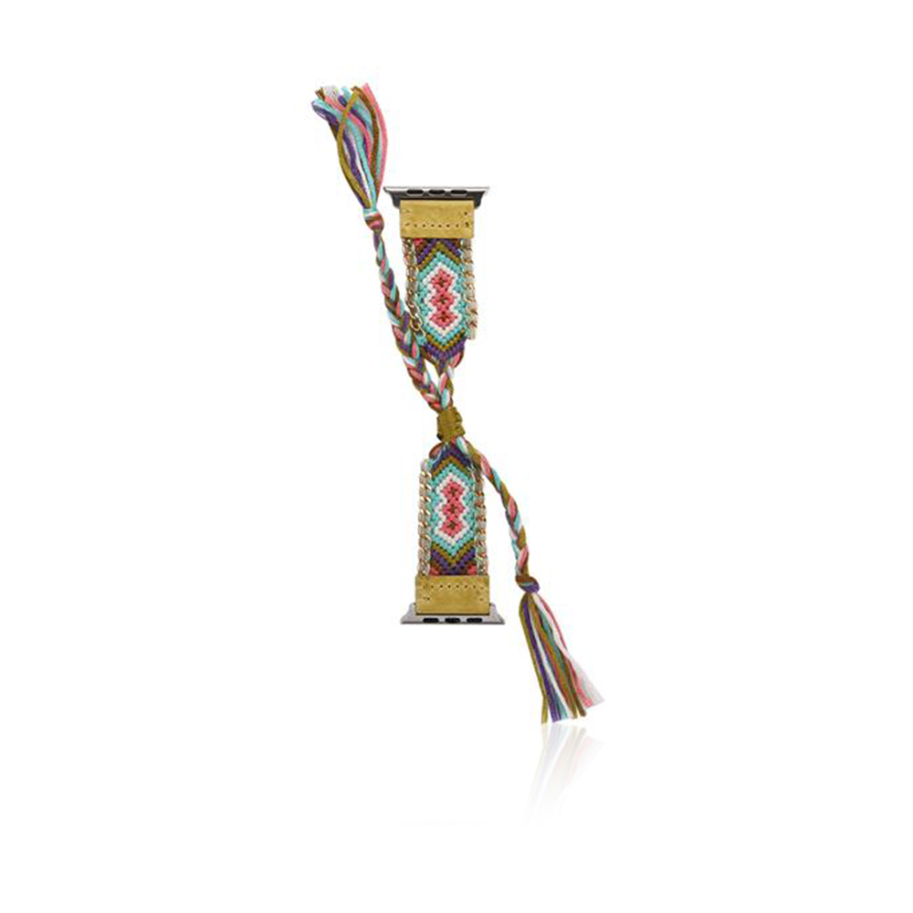 Women Sport Band Braided Wrist Strap For Iwatch Series 42/44 Mm - Light Green