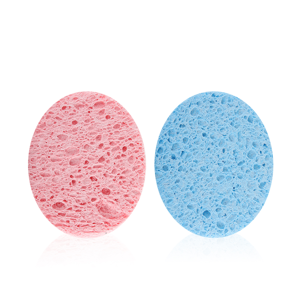 Natural Bath Sponge 2pc - Pink & Green
