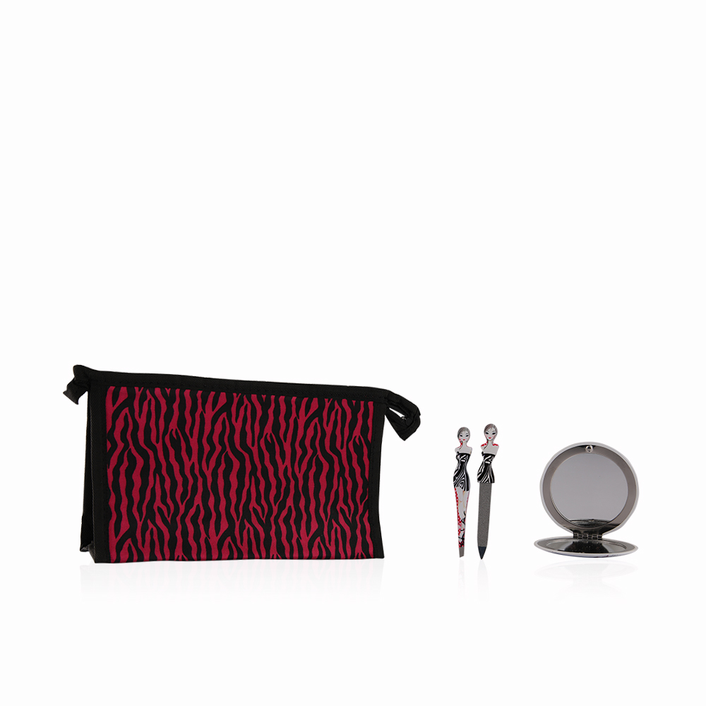 Nail Care Gift Set - 3 Pcs - White And Black