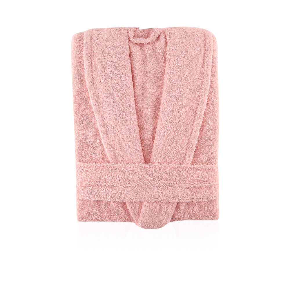 1Pc Bathrobe Without Hood For Women - Orange - Large