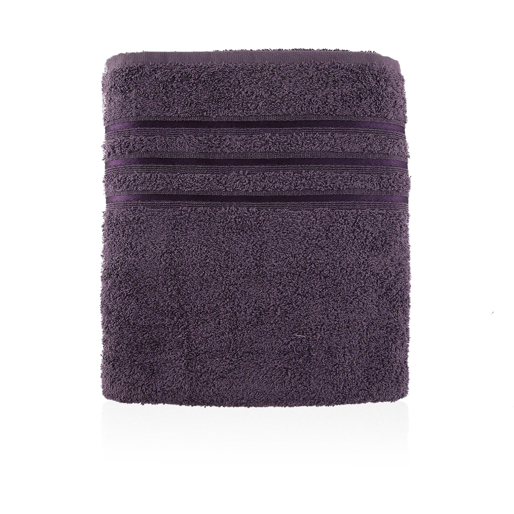 Dobby Bath Towel - Damson - Medium