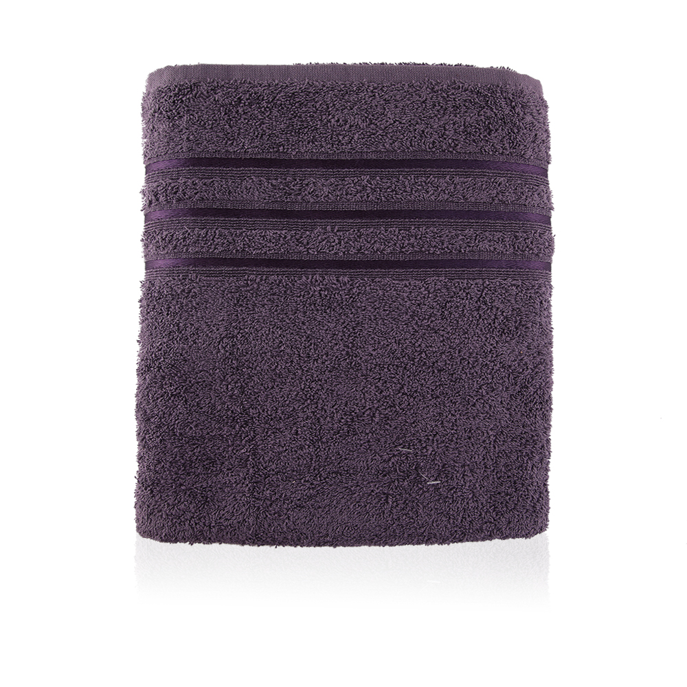 Dobby Bath Towel - Damson - Large
