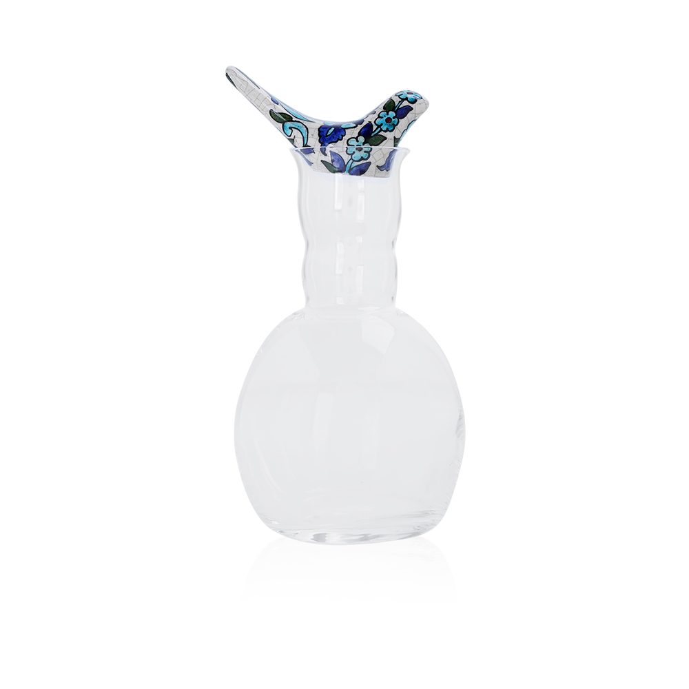 Glass With Bird Style Cover