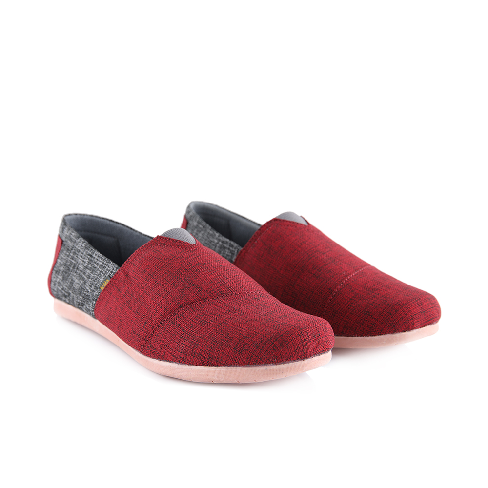 Classics Heritage Canvas Espadrille Shoes For Women - Vintage Red With Gray