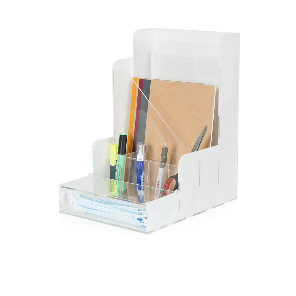 Acrylic Big Office Organizer - White