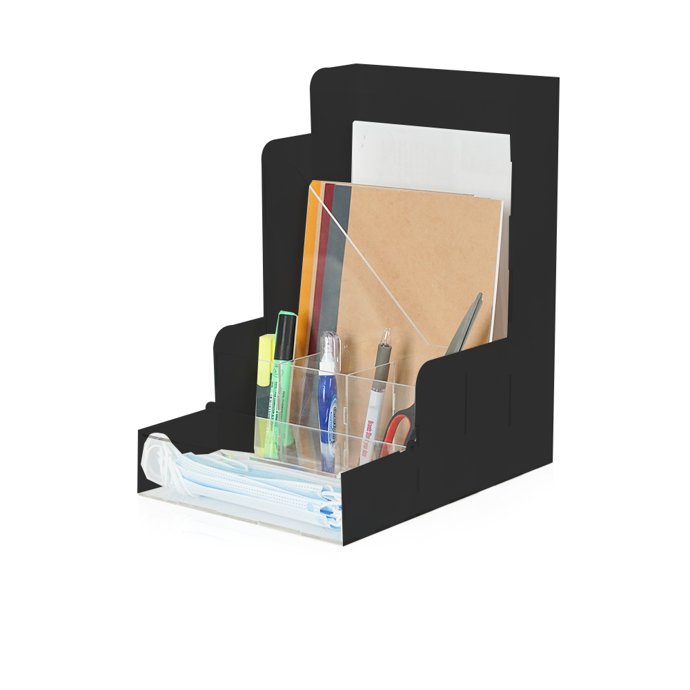 Acrylic Big Office Organizer - Black