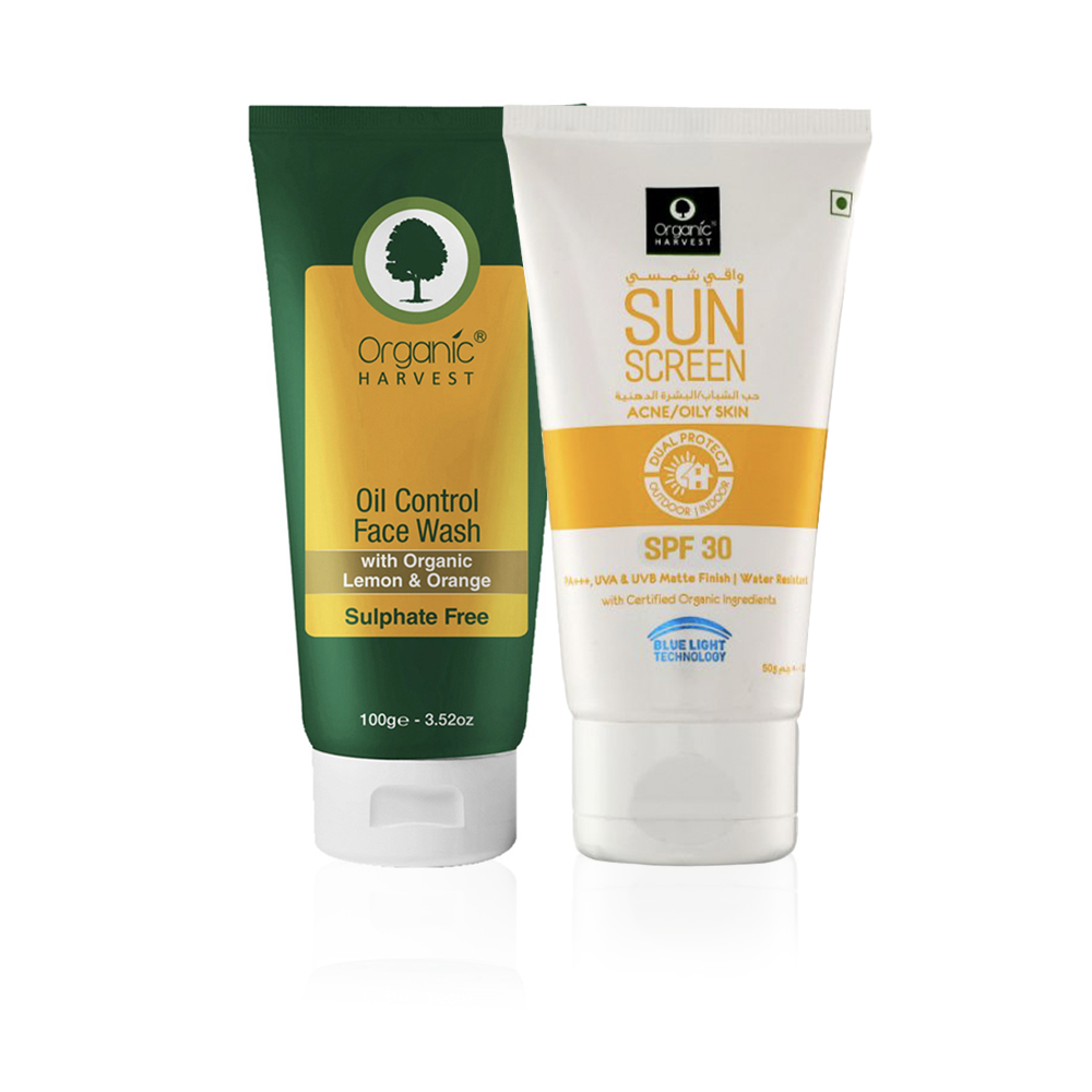 Oil Control Face Wash And Sunscreen Spf 30 For Oily And Acne Skin Care Sets