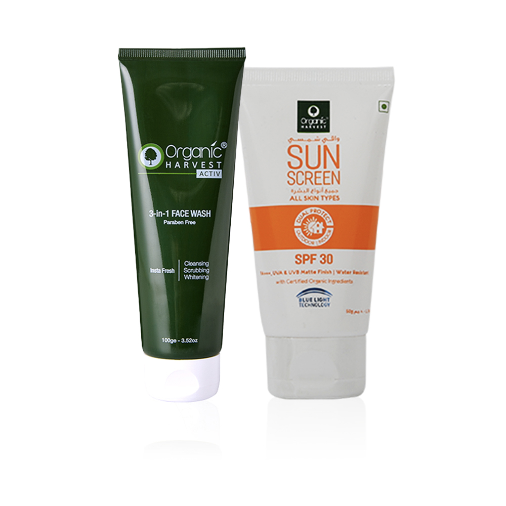 3 In 1 Face Wash And SPF 30 Sunscreen With Blue Light Technology