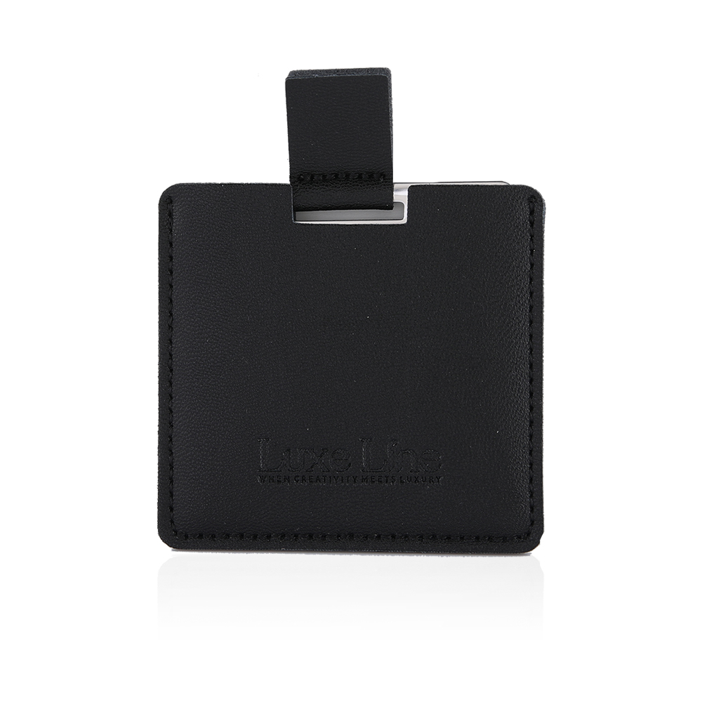 Stainless Steel Pocket Mirror - Black    