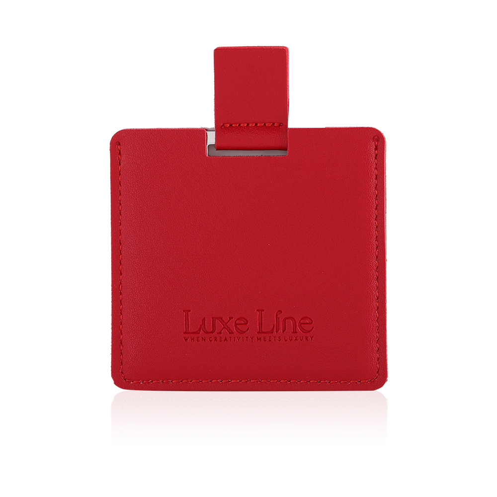 Stainless Steel Pocket Mirror - Red