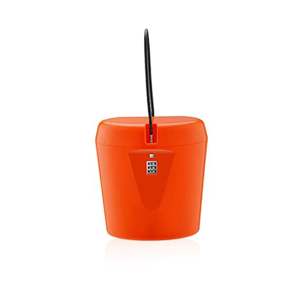 Portable Safe And Phone Wallet with Safe Lock - Orange