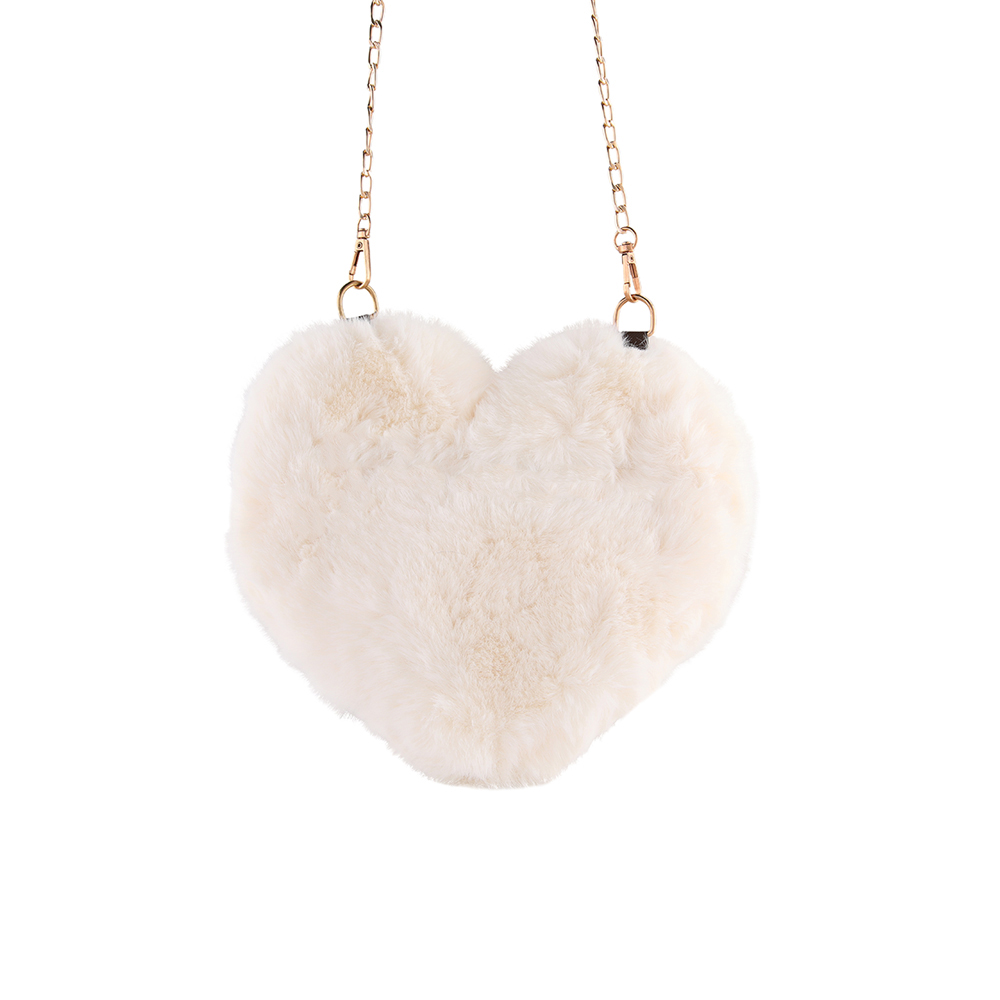 Hand Bag Heart Style - White