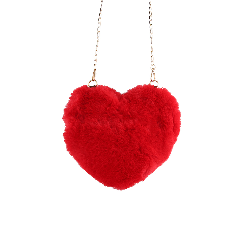 Hand Bag Heart Style - Red