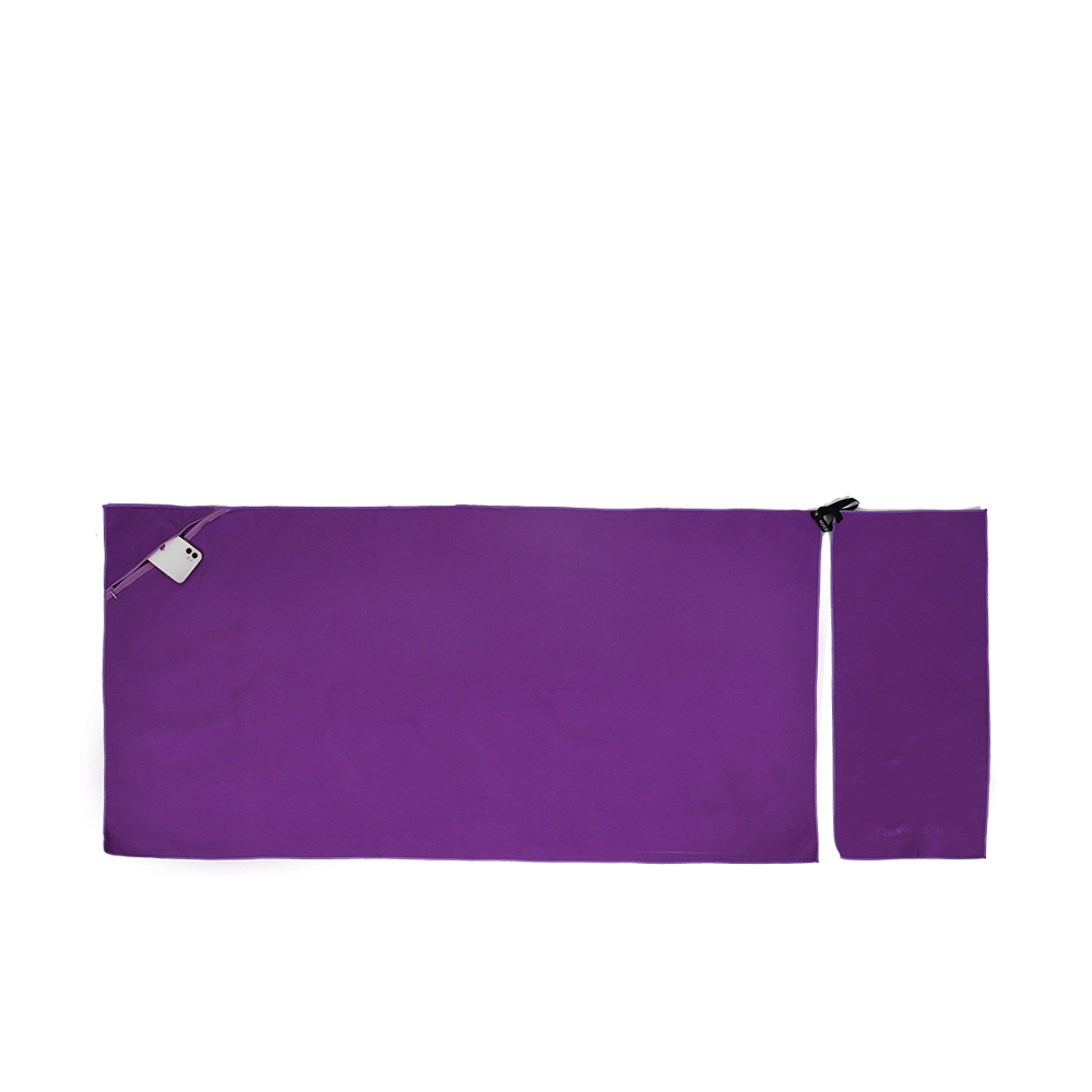Microfiber Gym And Beach Towel - Purple