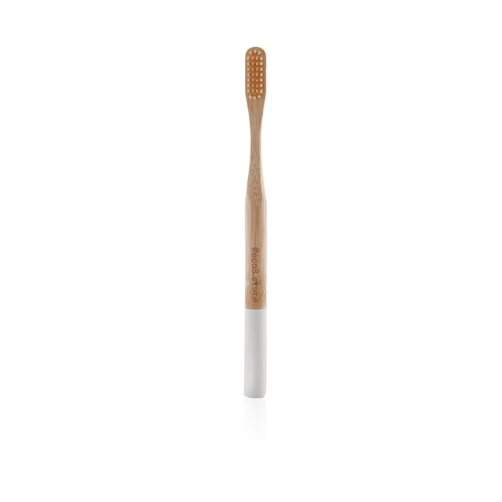 Natural Bamboo Toothbrush For Adults - White 