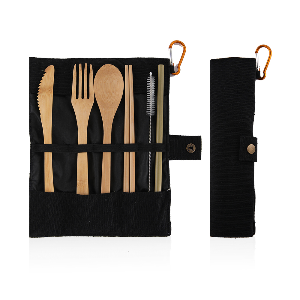 Bamboo Cutlery set - Black