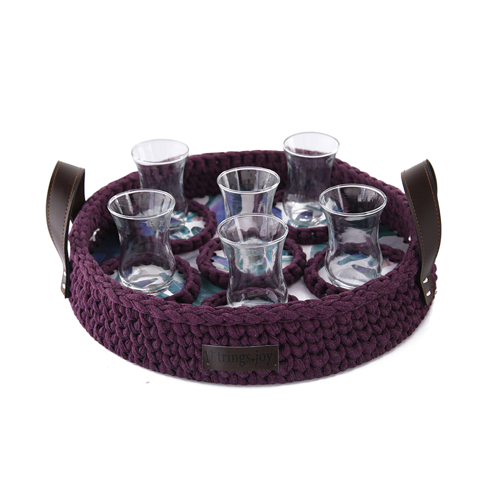Tea Tray Set - Purple