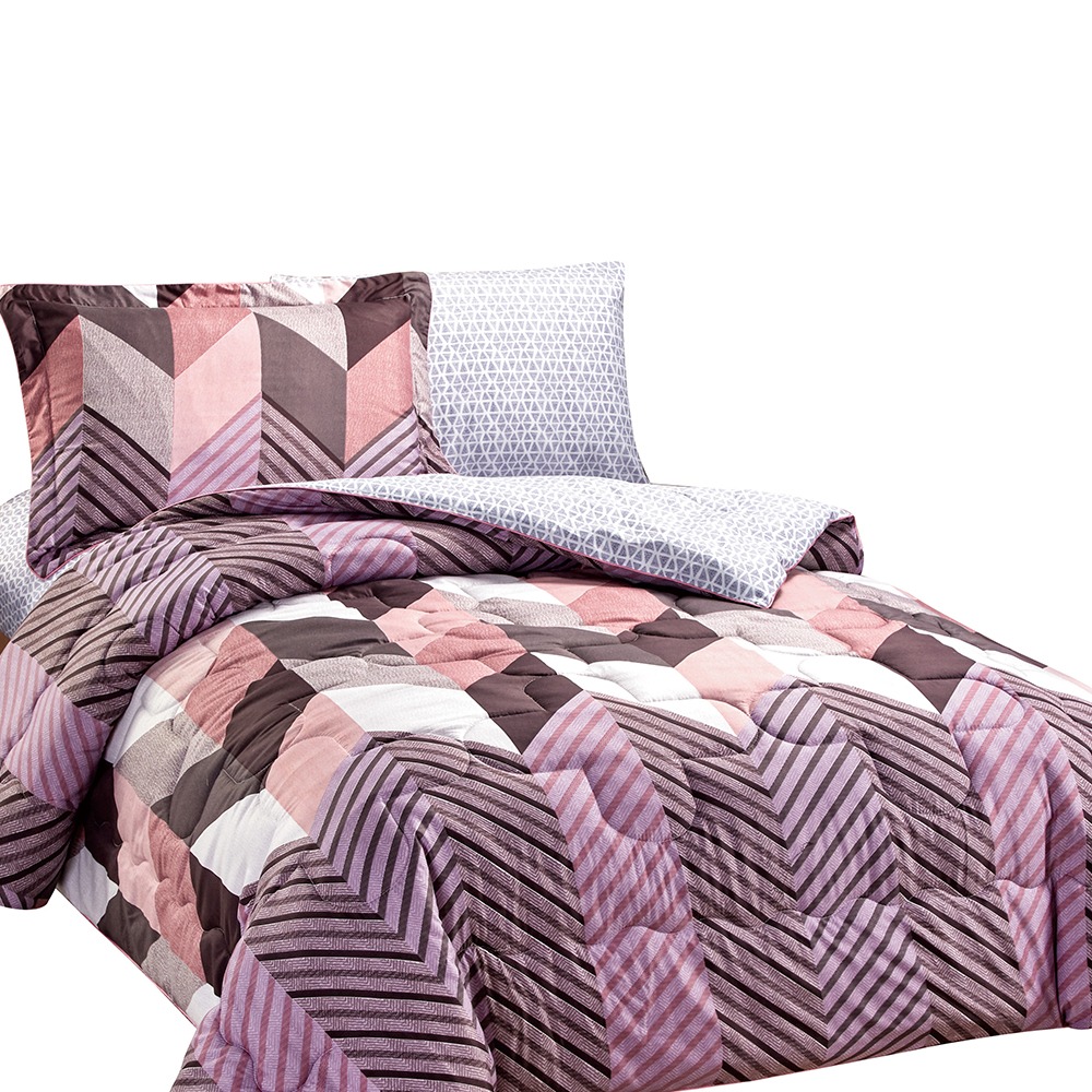 4 Pcs Oscar Comforter Set - Queen size 230 * 170 - N 21-306