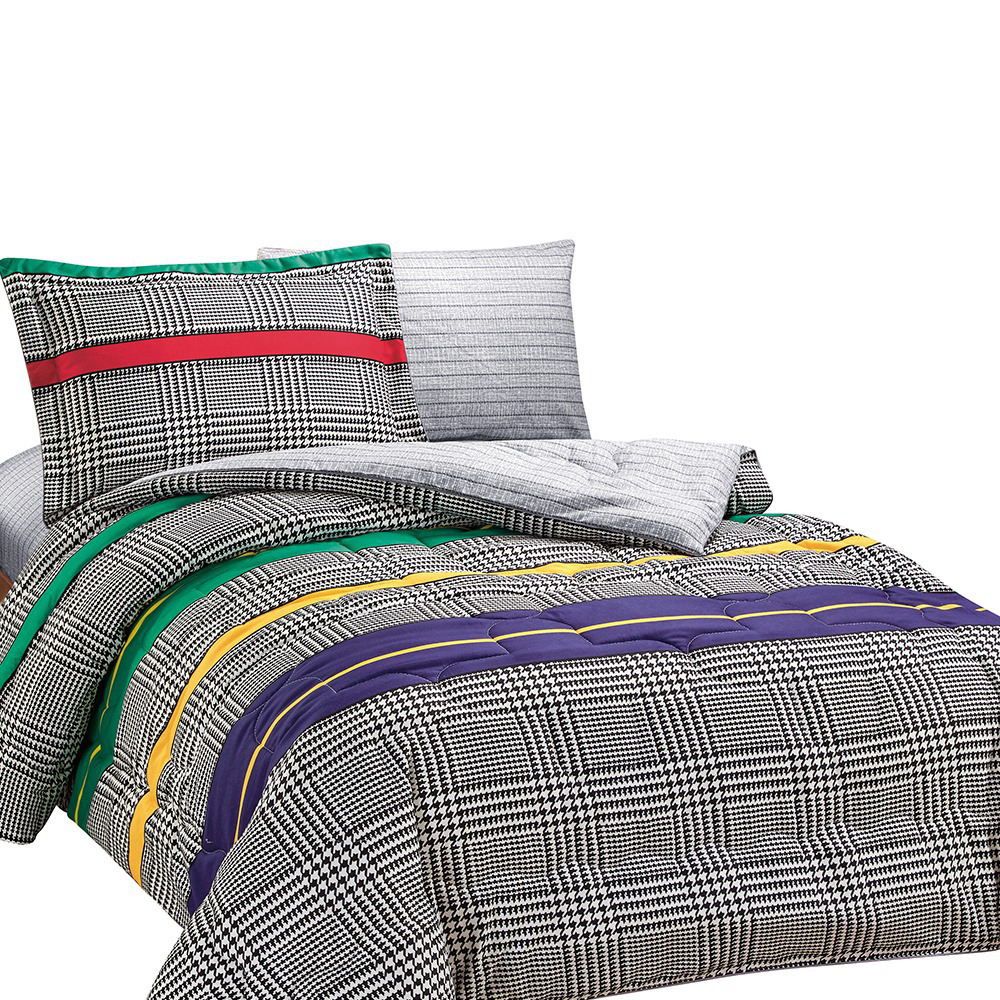 4 Pcs Oscar Comforter Set - Queen size 230 * 170 - N 21-307