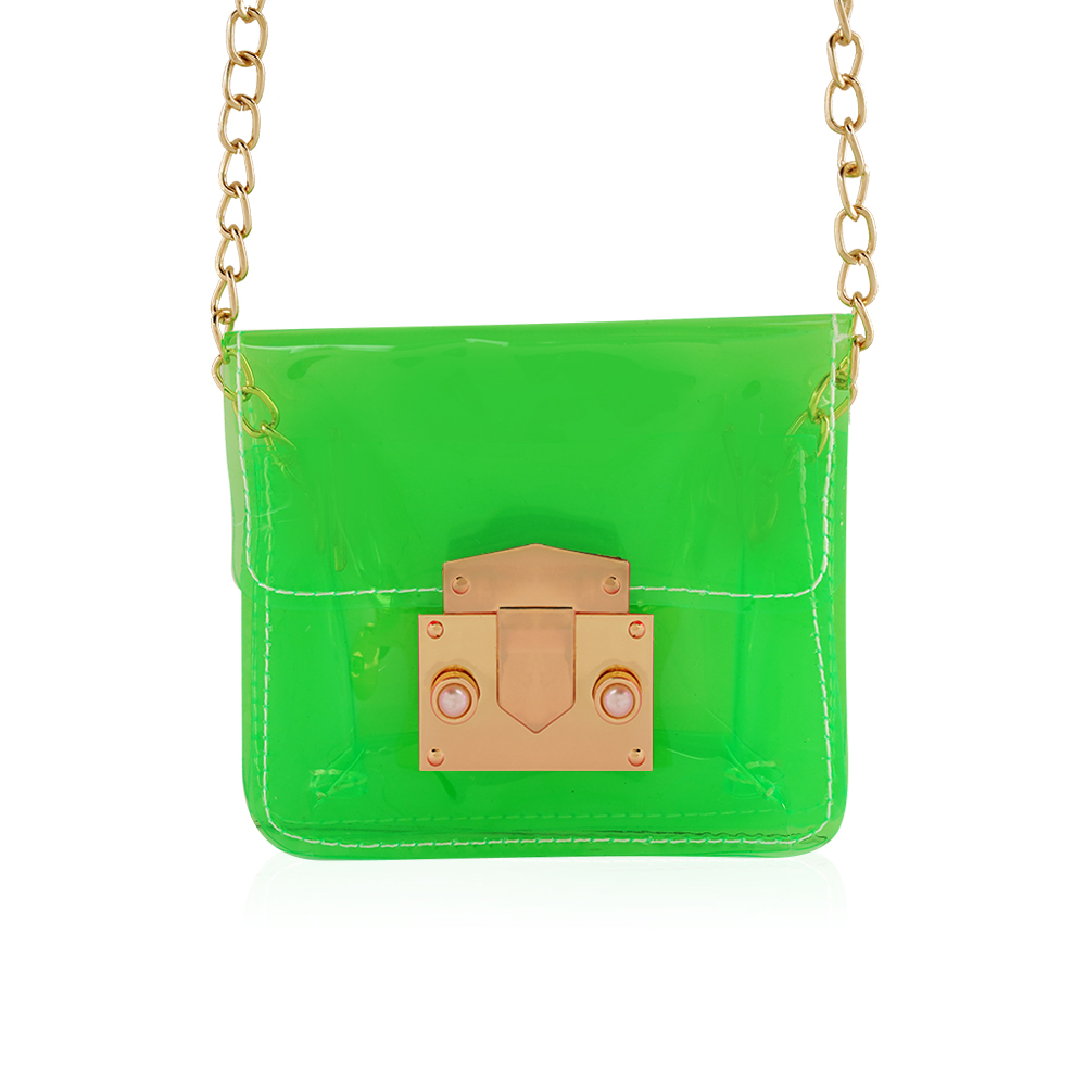 Mini Pvc Clear Handbags For Kids - Green
