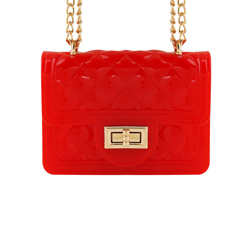 Mini Jelly Handbag - Burgundy