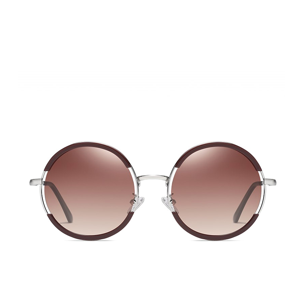 Tokyo Polarized Sunglasses For Women - Silver & Brown - Size 58 To 138