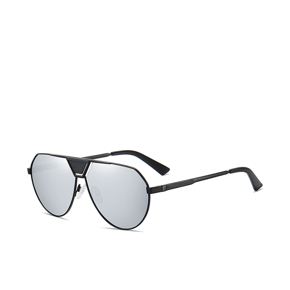 Oz Polarized Sunglasses Unisex - Black & Silver - Size 62 To 145