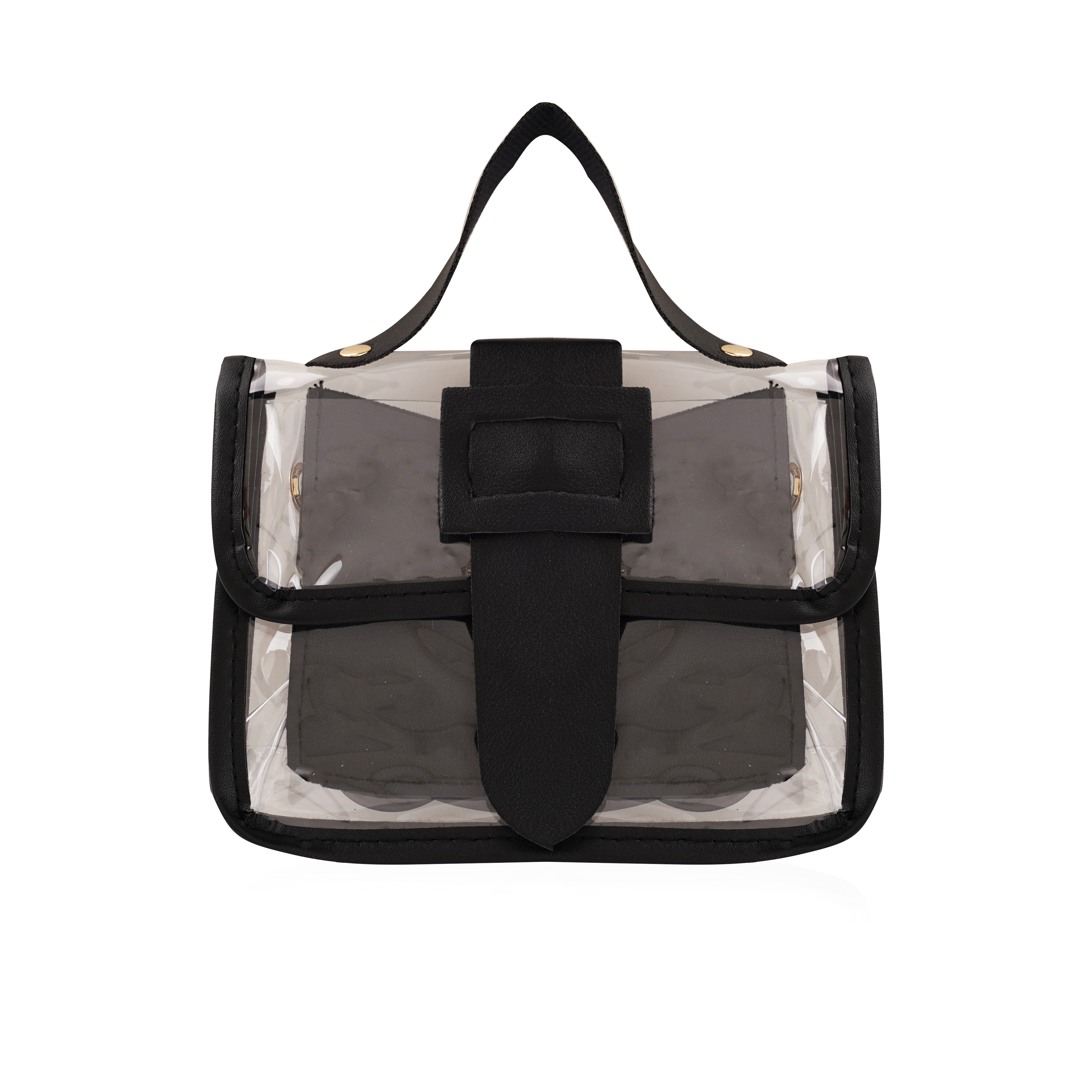 Transparent Jelly HandBag - Black