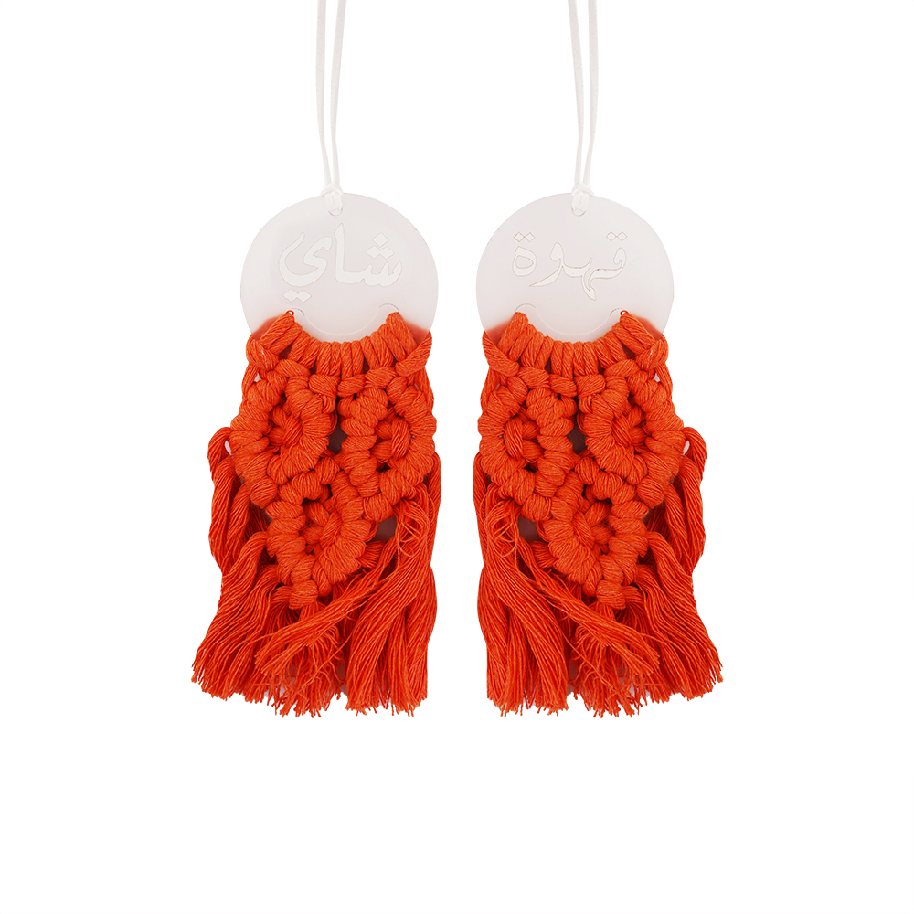Coffee And Tea Acrylic Hangar 2Pcs - Orange