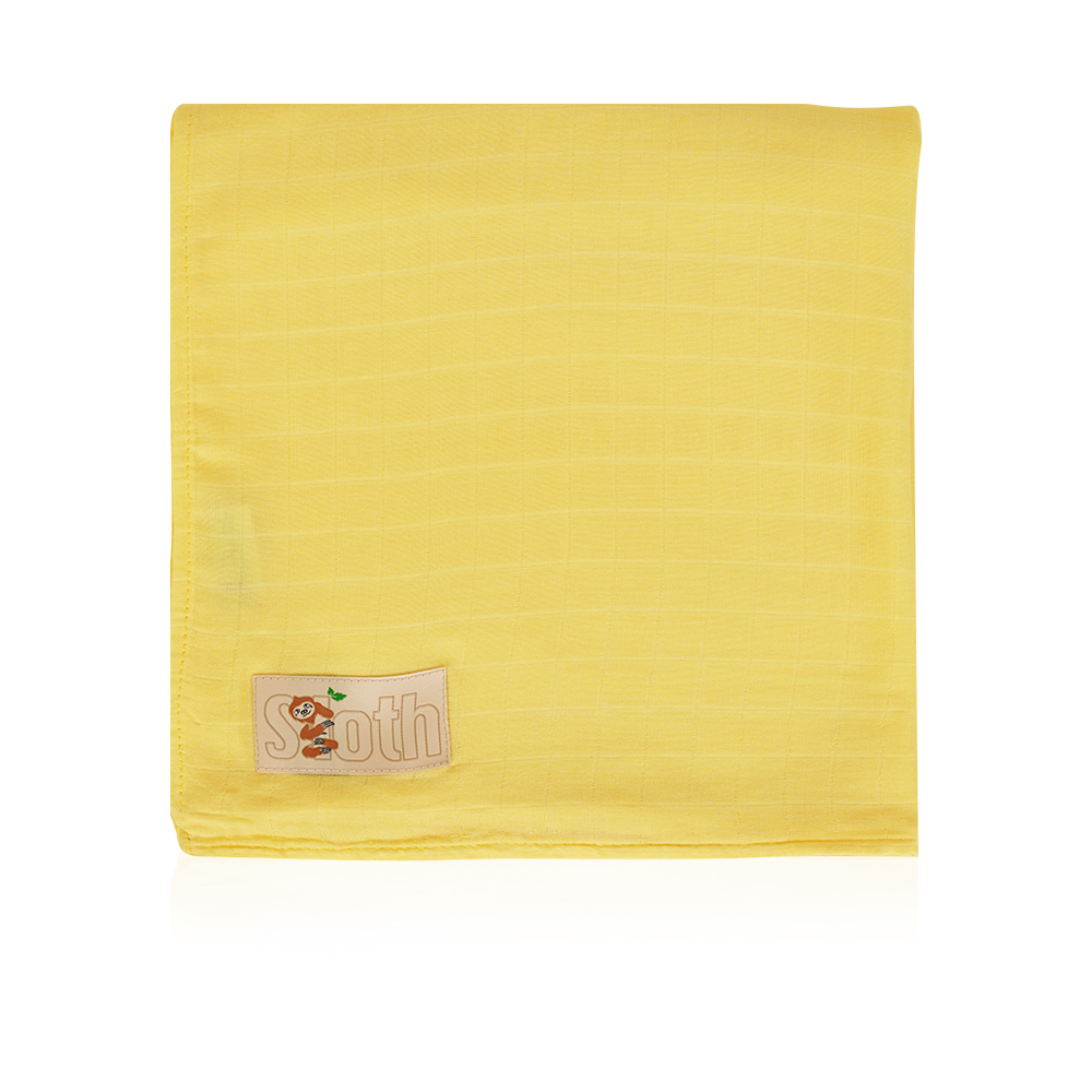 Soft bamboo cotton swaddle - Light Yellow