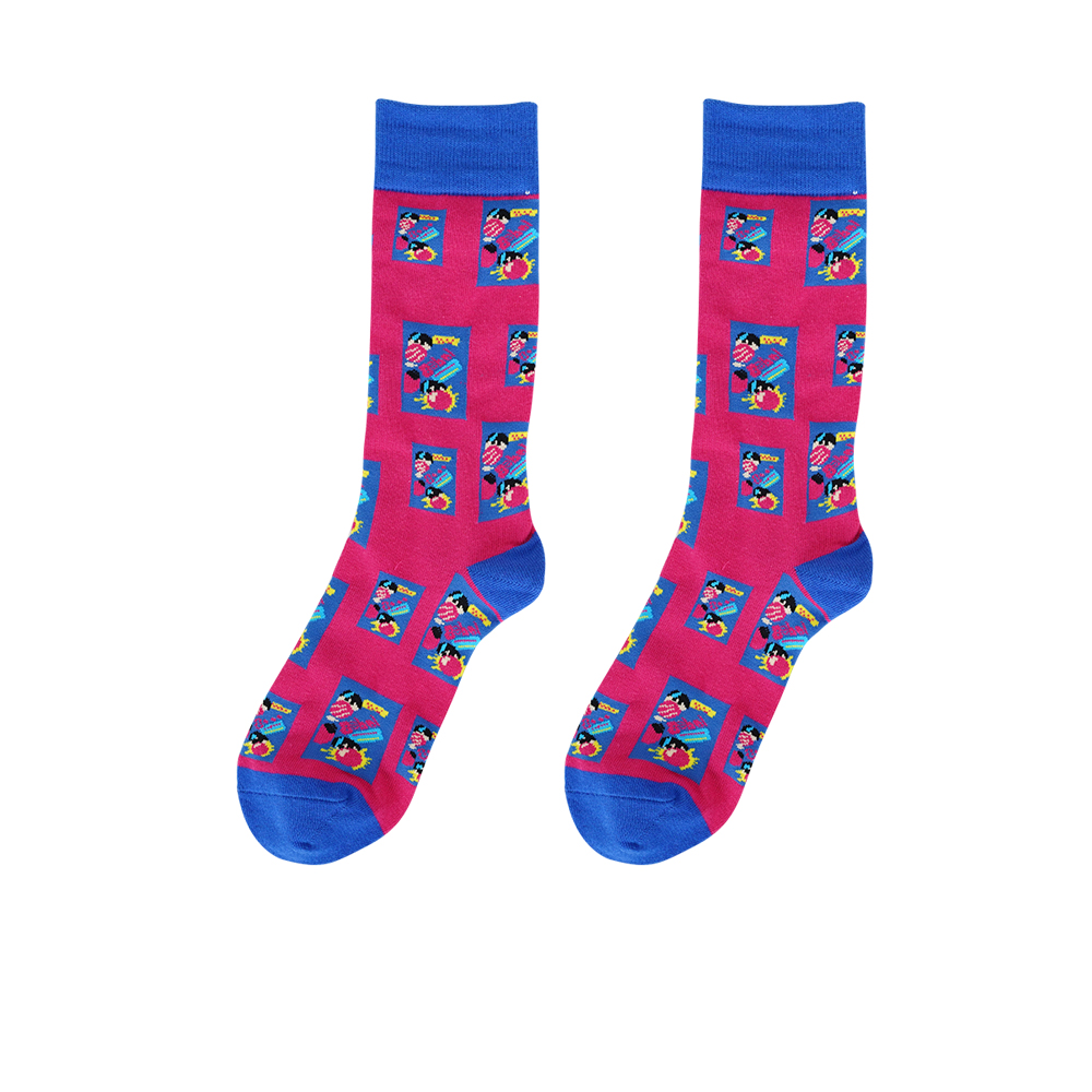 Pink Bubble Gum Designed Socks - Size 37 - 45