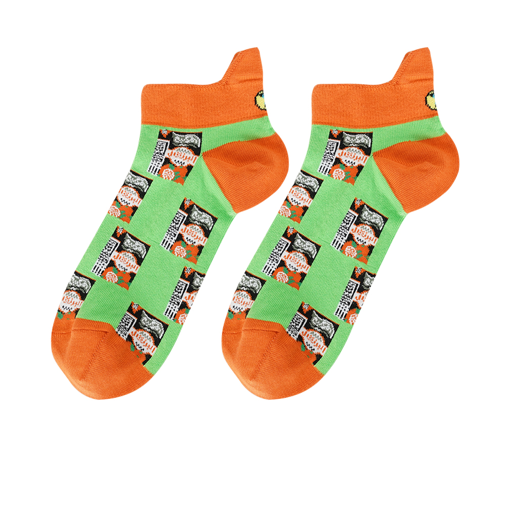 Low-cut Orange Juice Designed Socks - Size 37 - 45