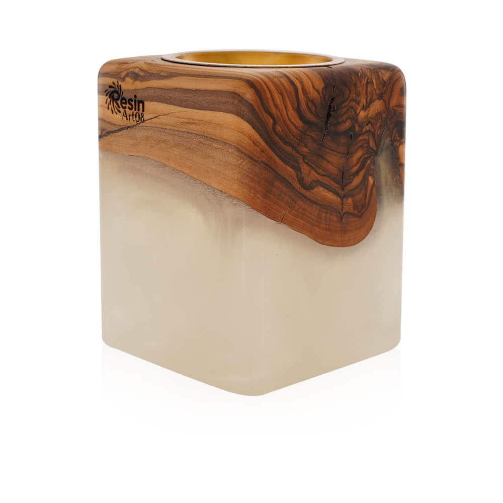 Hand Made Natural Wood Mubkhar - Pearl