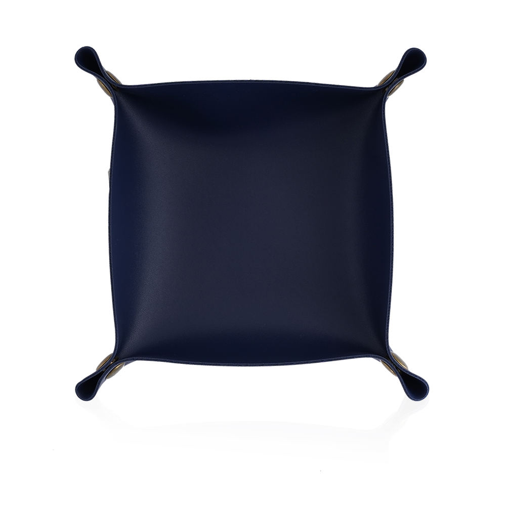 Leather Tray - Deep Blue