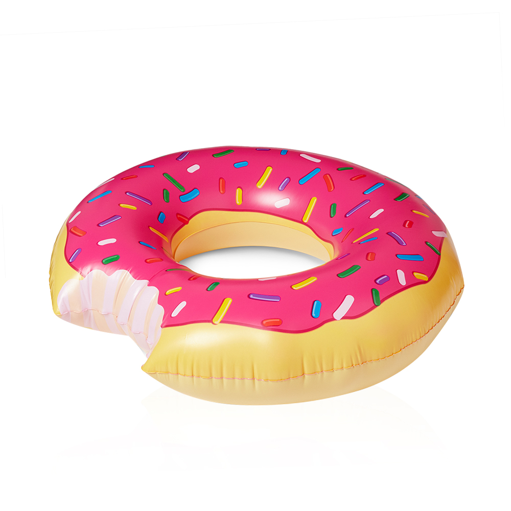 Giant Pink Frosted Donut Pool Float   