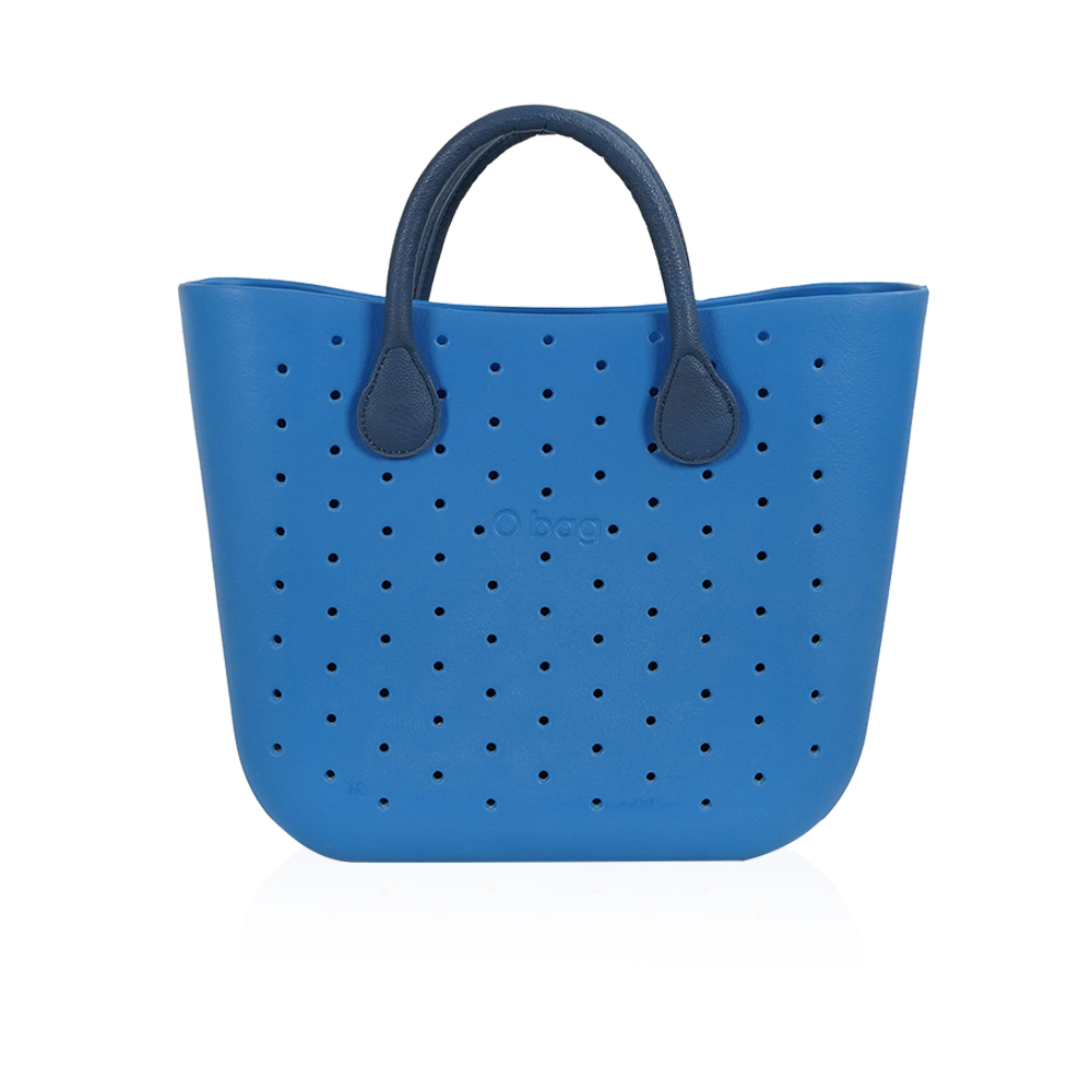 Forata Bag With Short leather Handles - Blue