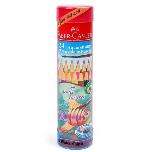 Water Color Pencil Round Tin - 24 Colour