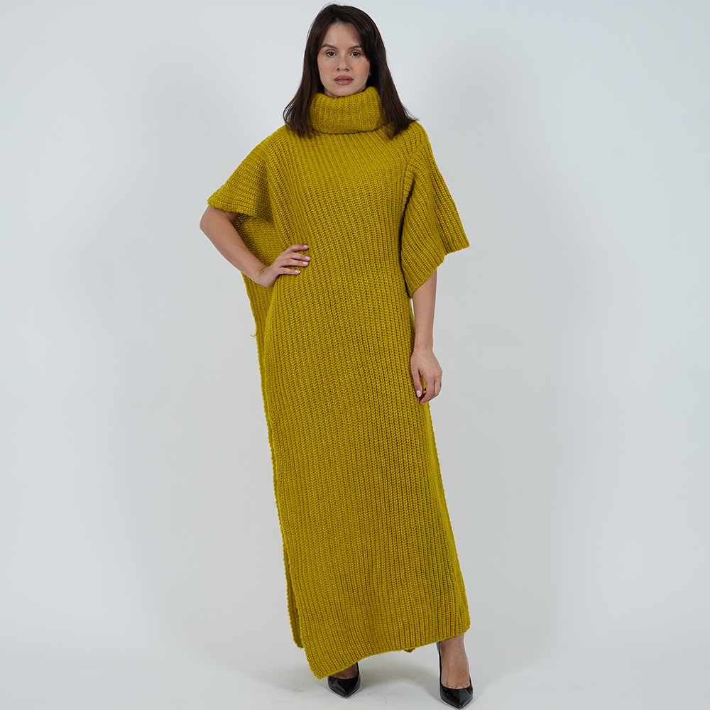 Yellow Assymetrical Sweater