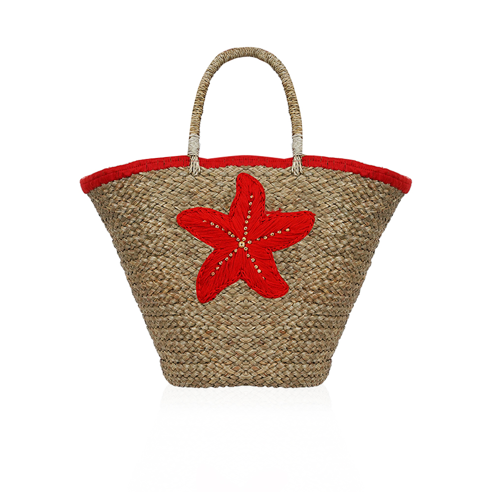 Star Embroidered Bag - Red