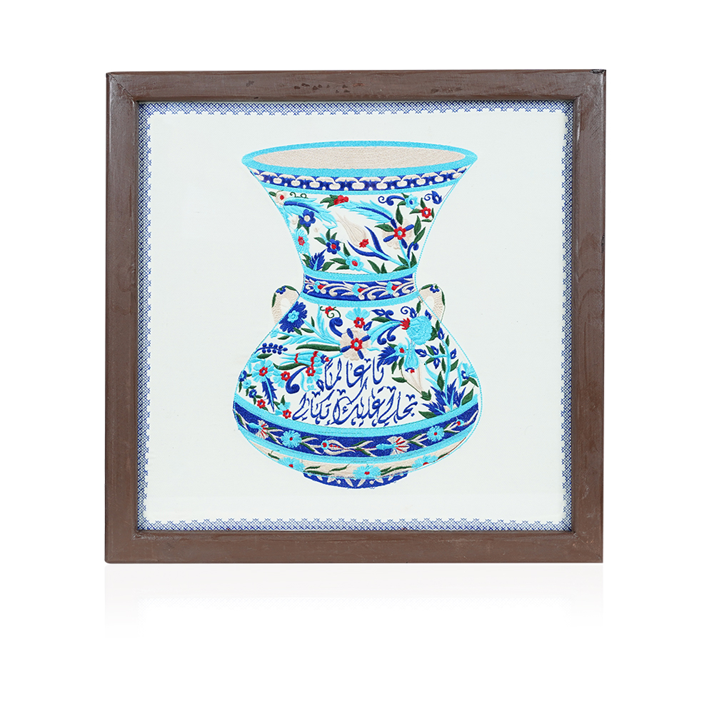 Damascus Jasmine Vase Square Frame 