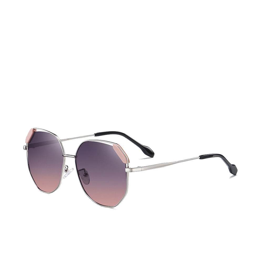 Polarized Sunglasses Tokyo - Silver and Dark Purple
