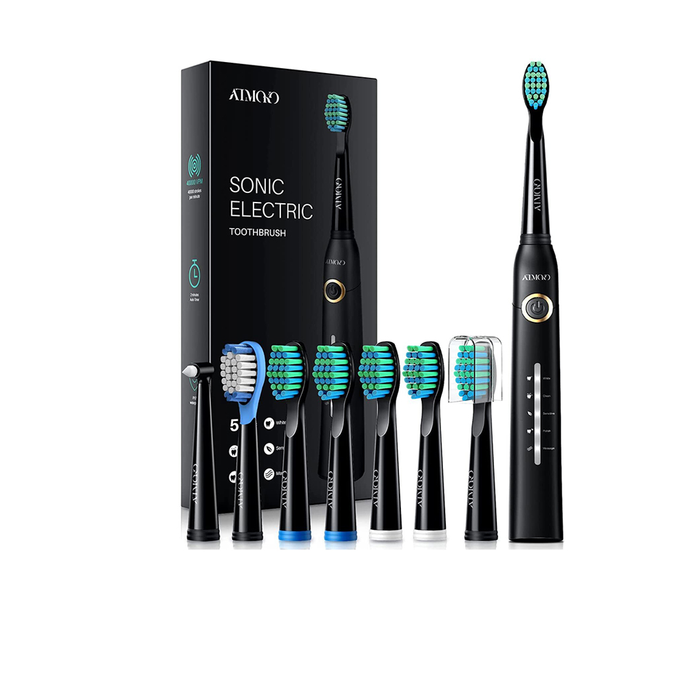 Electric Toothbrush With 8 Duponts Brush Heads