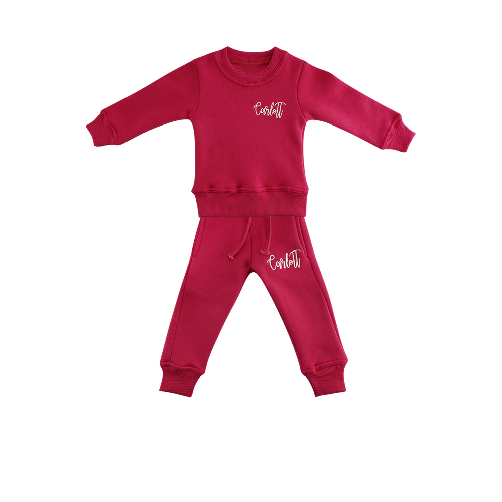 Cotton Tracksuit For Kids - Pink